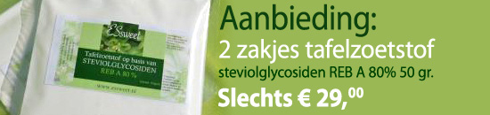2 zakjes tafelzoetstof